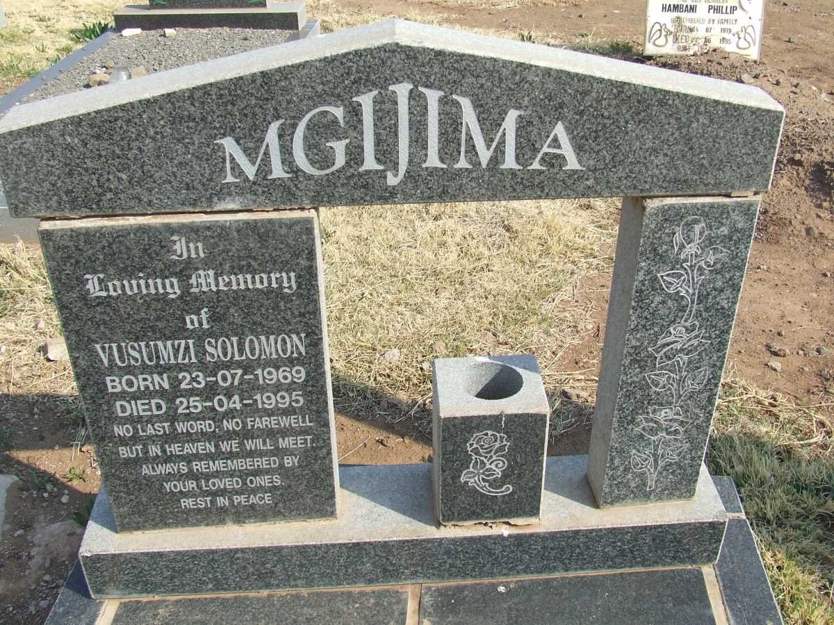 MGIJIMA Vusumzi Solomon 1969-1995
