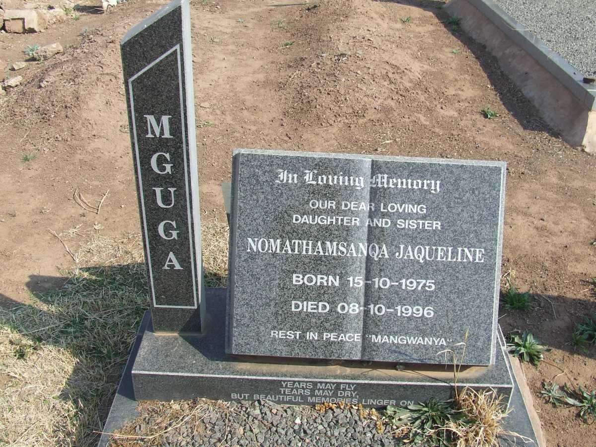 MGUGA Nomathamsanqa Jaqueline 1975-1996