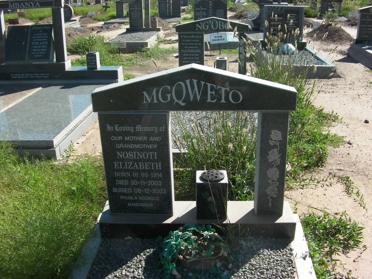 MGQWETO Nosinoti Elizabeth 1914-2003