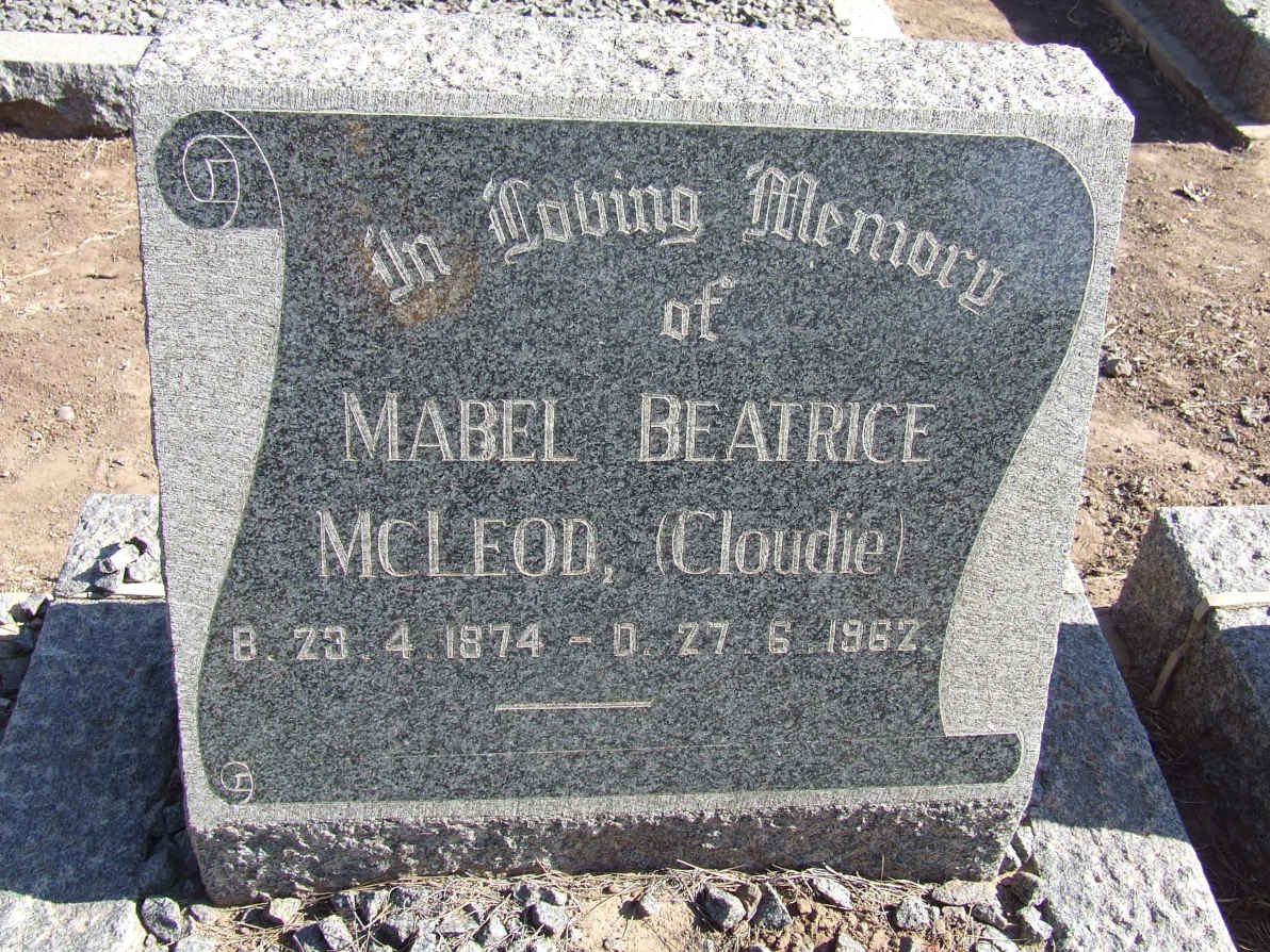 McLEOD Mabel Beatrice 1874-1962