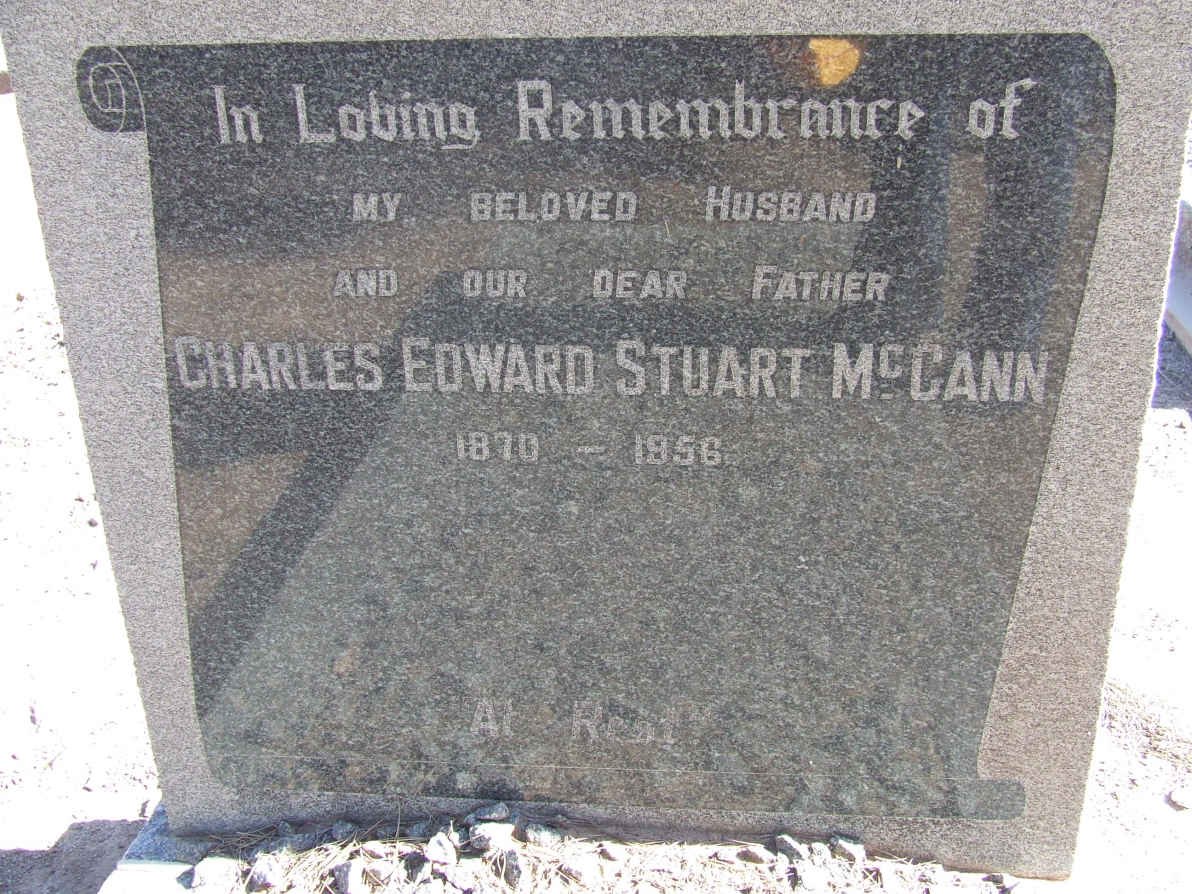 McCANN Charles Edward Stuart 1870-1956