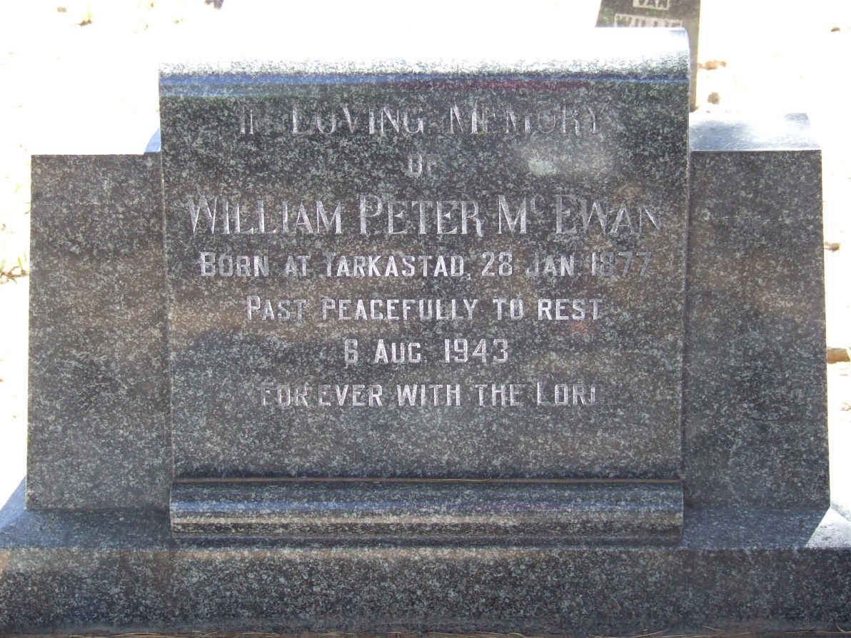 McEWAN William Peter 1877-1943