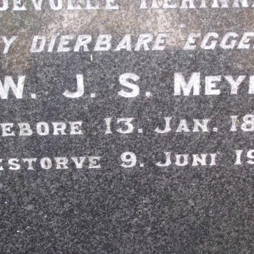 MEYER W.J.S. 1862-1937