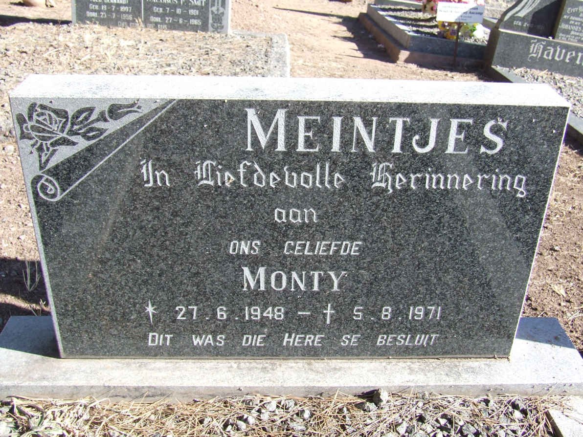 MEINTJES Monty 1948-1971