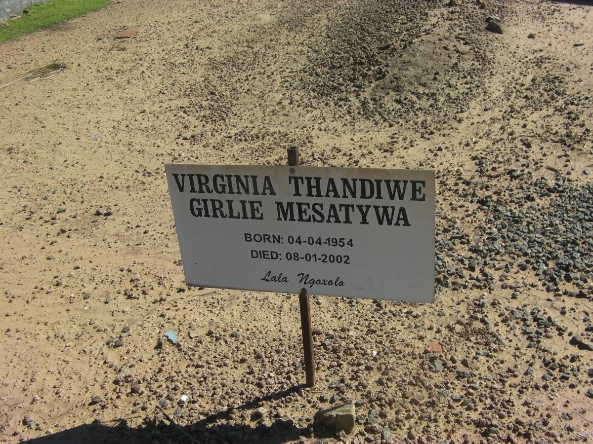 MESATYWA Virginia Thandiwe Girlie 1954-2002