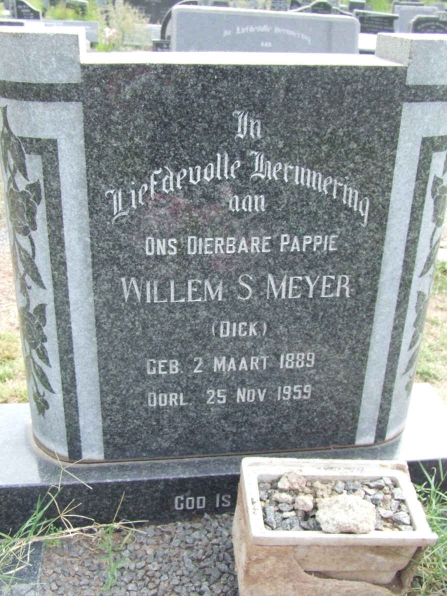 MEYER Willem S. 1889-1959