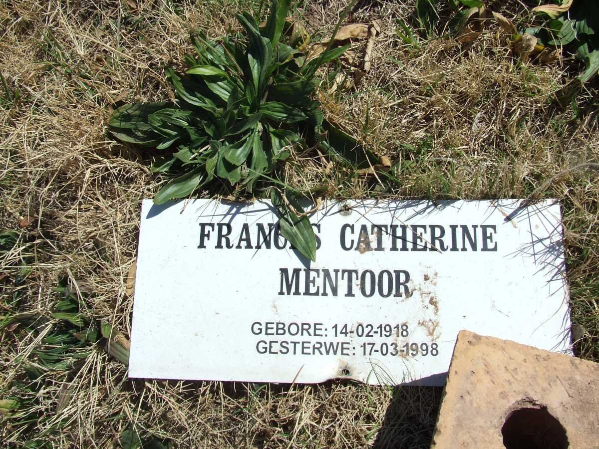 MENTOOR Frances Catherine 1918-1998