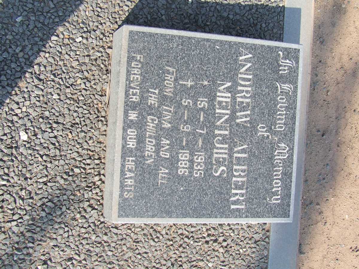 MEINTJIES Andrew Albert 1935-1986