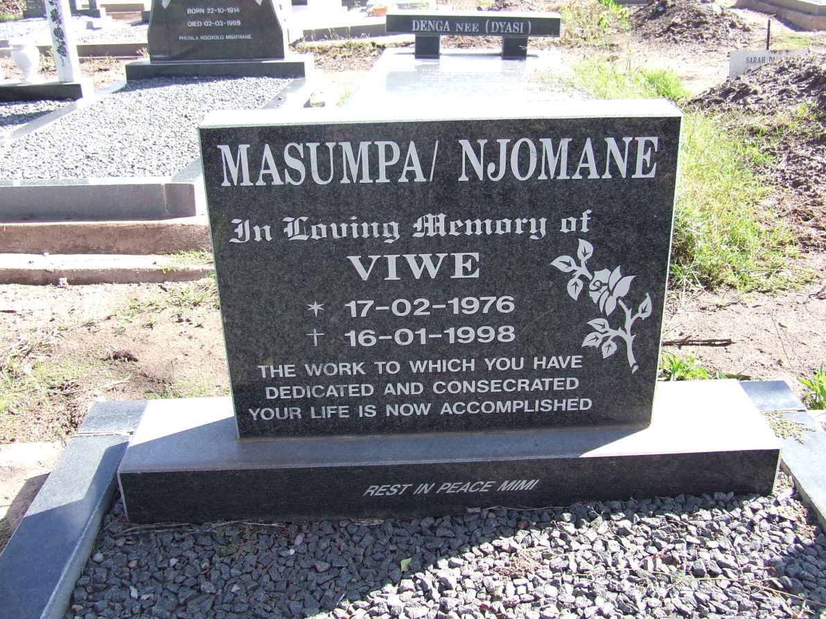 NJOMANE Viwe nee MASUMPA 1976-1998