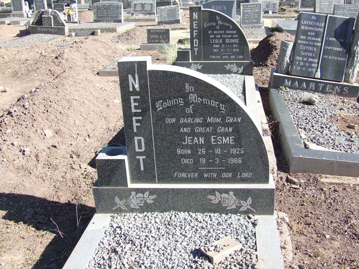 NEFDT Jean Esme 1925-1986