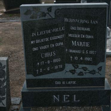 NEL Chris 1900-1978 &amp; Martie nee MARAIS 1907-1982