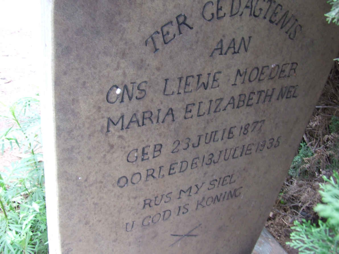NEL Maria Elizabeth 1877-1935