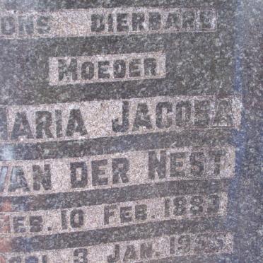 NEST Maria Jacoba, van der 1883-1955