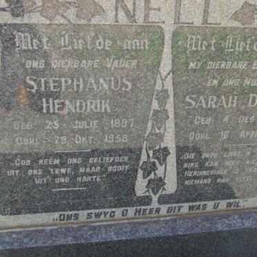 NELL Stephanus Hendrik 1887-1958 &amp; Sarah Diana 1890-1951