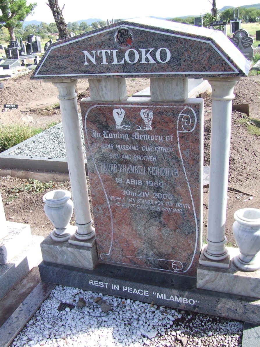 NTLOKO Elder Phambili Nehemiah 1960-2000