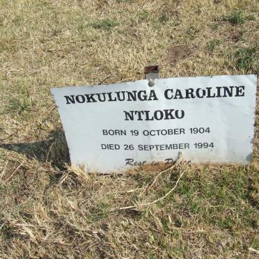 NTLOKO Nokulunga Caroline 1904-1994