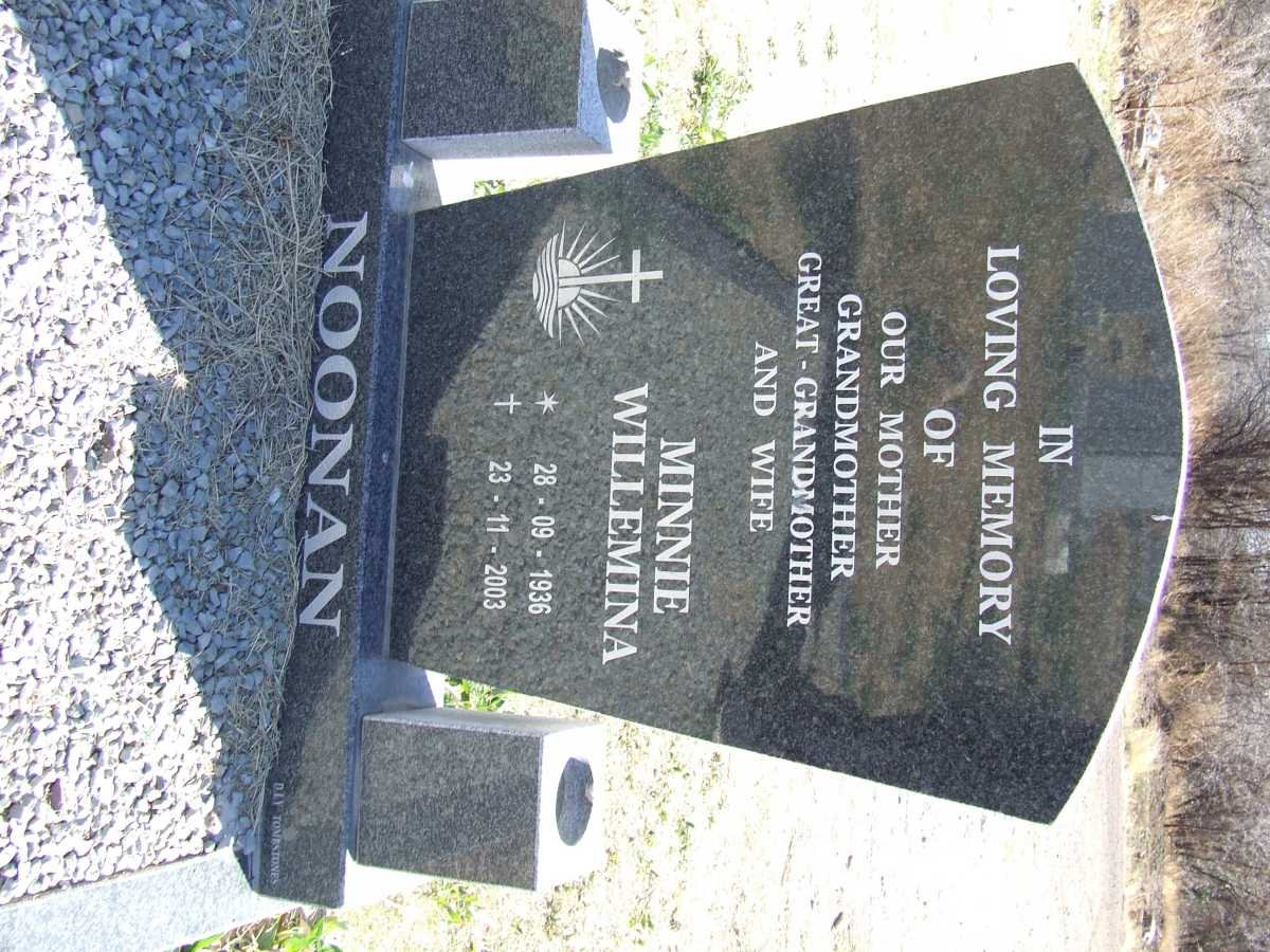 NOONAN Minnie Willemina 1936-2003