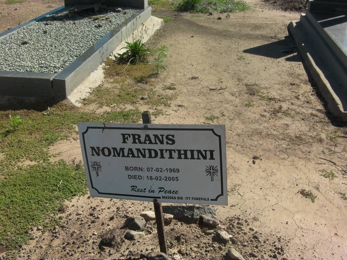 NOMANDITHINI Frans 1969-2005