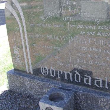 ODENDAAL Jacobus Nicolaas 1881-1968 &amp;  Maria Catherina PRINSLOO 1985-1956