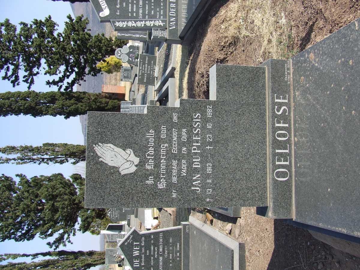 OELOFSE Jan Du Plessis 1913-1982