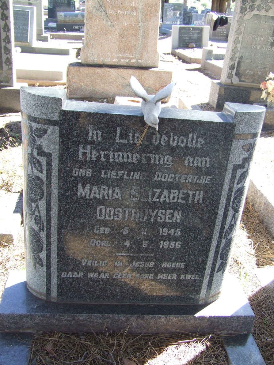 OOSTHUYSEN Maria Elizabeth 1945-1956