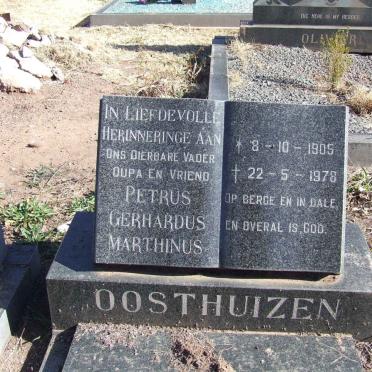 OOSTHUIZEN Petrus Gerhardus Marthinus 1905-1978