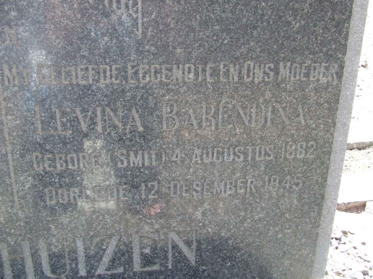 OOSTHUIZEN Levina Barendina nee SMIT 1882-1945
