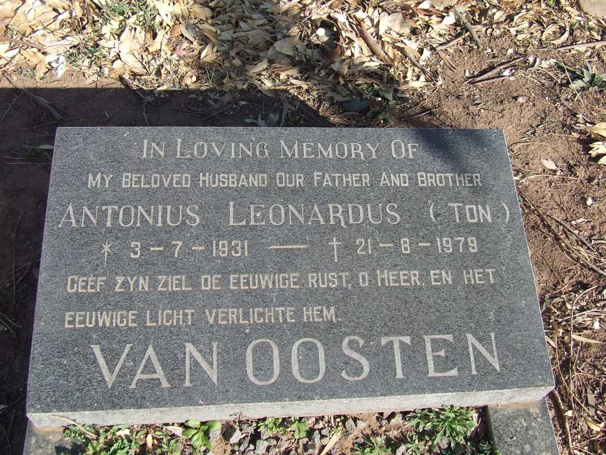 OOSTEN Antonius Leonardus, van 1931-1979
