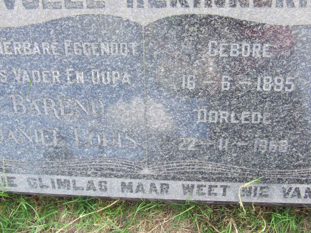 OPPERMAN Barend Daniel Louis 1895-1969