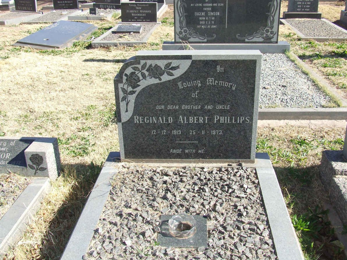 PHILLIPS Reginald Albert 1913-1973