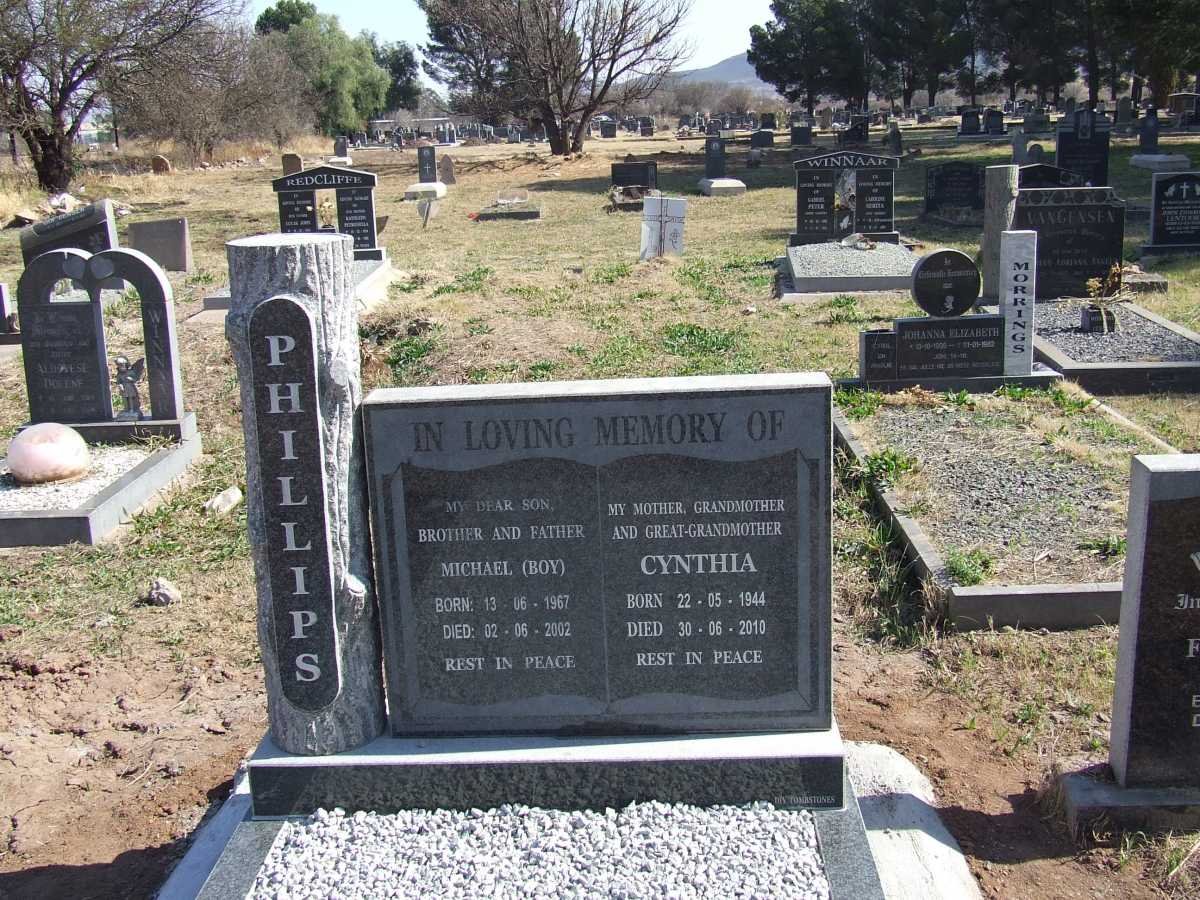 PHILLIPS Michael 1967-2002 :: PHILLIPS Cynthia 1944-2010