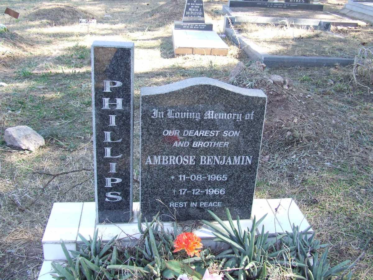PHILLIPS Ambrose Benjamin 1965-1966
