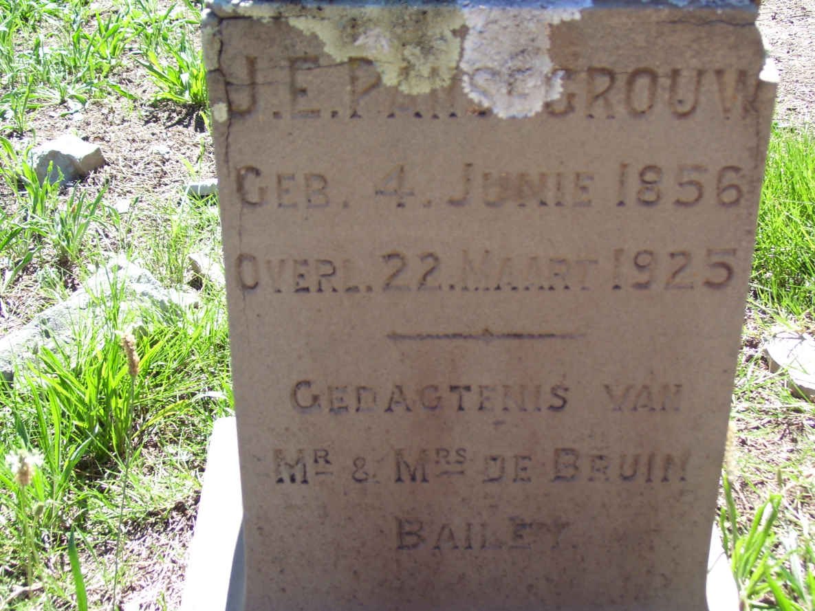 PANSEGROUW J.E. 1856-1925