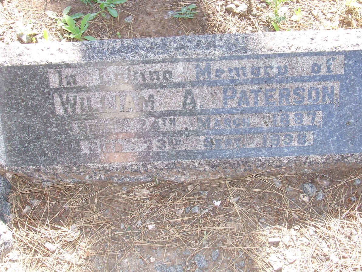 PATERSON William A. 1887-1938