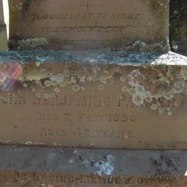 PALMER John Benjamine -1890