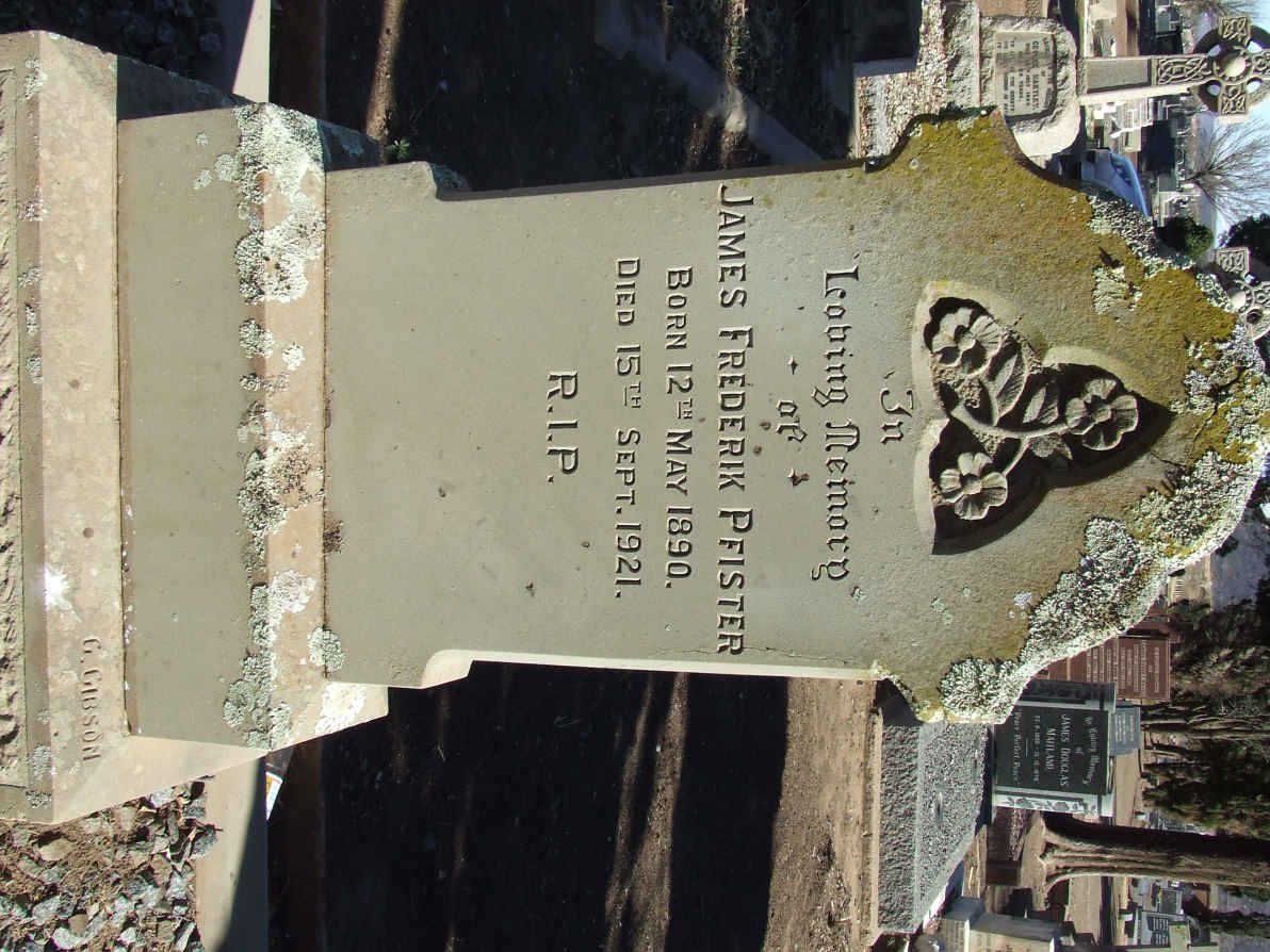 PFISTER James Frederik 1890-1921