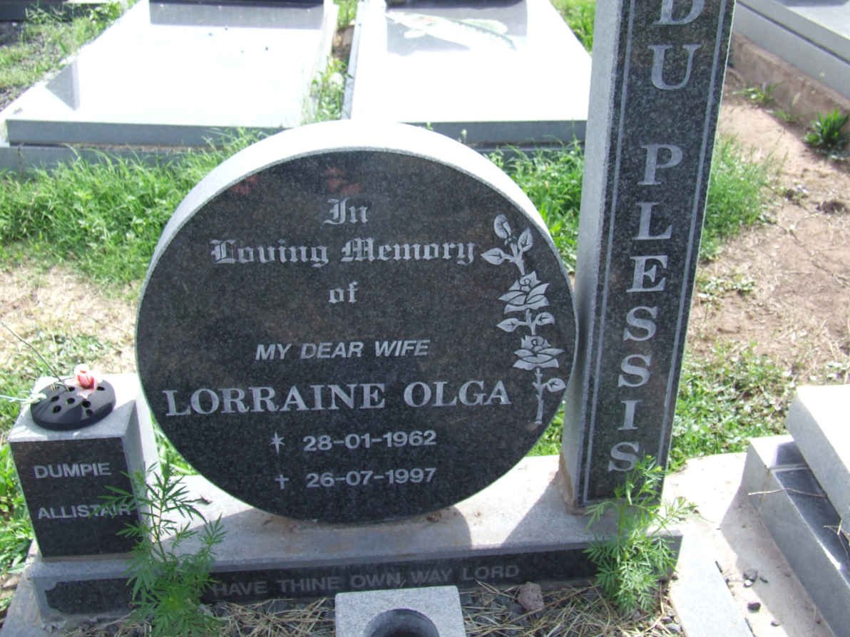 PLESSIS Lorraine Olga, du 1962-1997