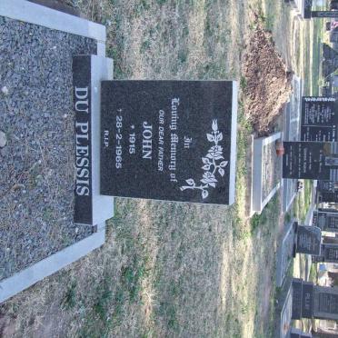 PLESSIS John, du  1915-1965
