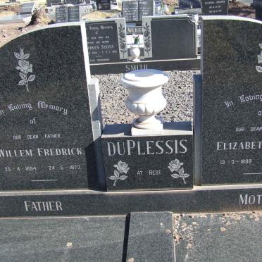 PLESSIS Willem Fredrick, du 1894-1977 &amp; Elizabeth Wood 1899-1977