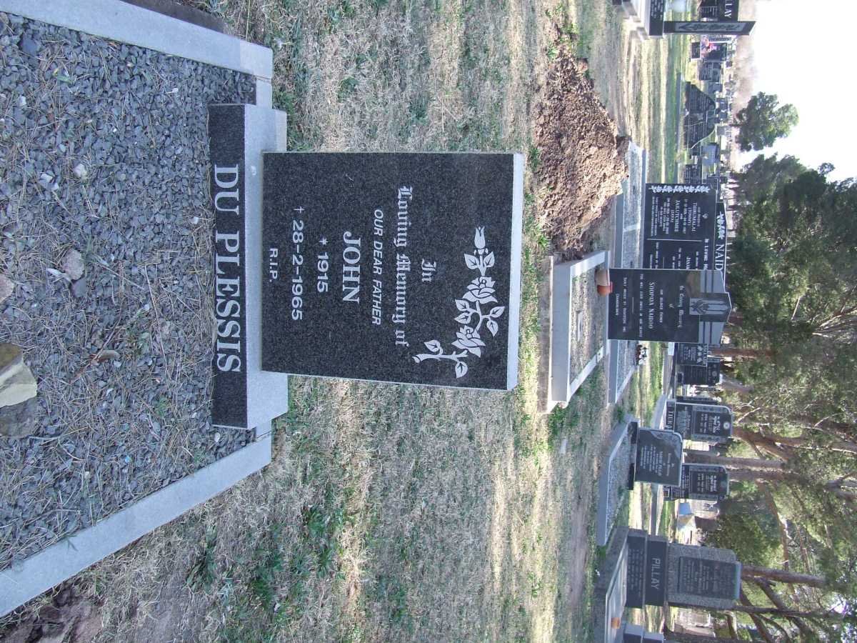PLESSIS John, du  1915-1965