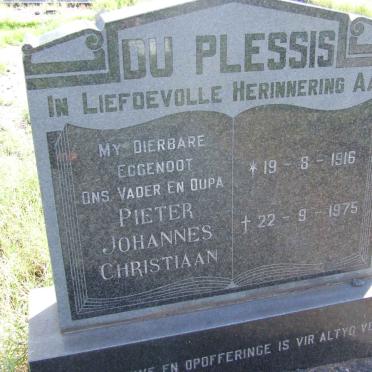 PLESSIS Pieter Johannes Christiaan, du 1916-1975