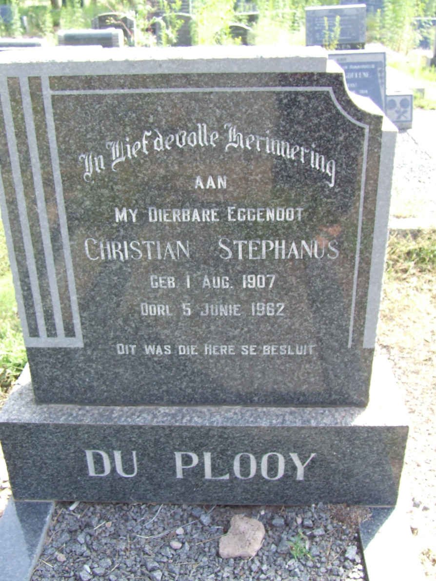 PLOOY Christian Stephanus, du 1907-1962
