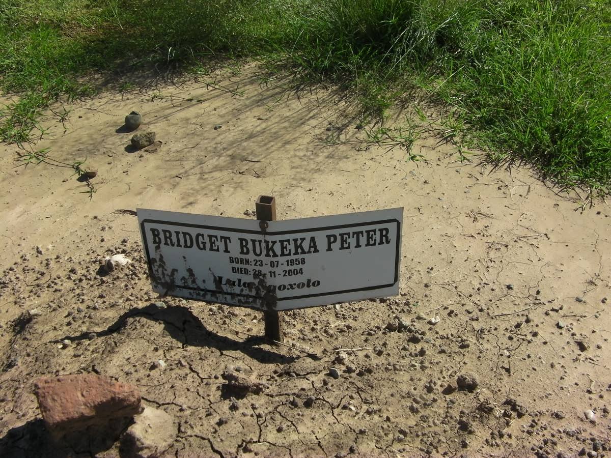 PETER Bridget Bukeka 1958-2004