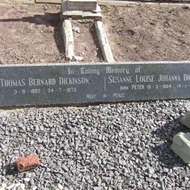 DICKINSON Thomas Bernard 1882-1973 &amp; Susanne Louise Johanna PETER 1884-1975