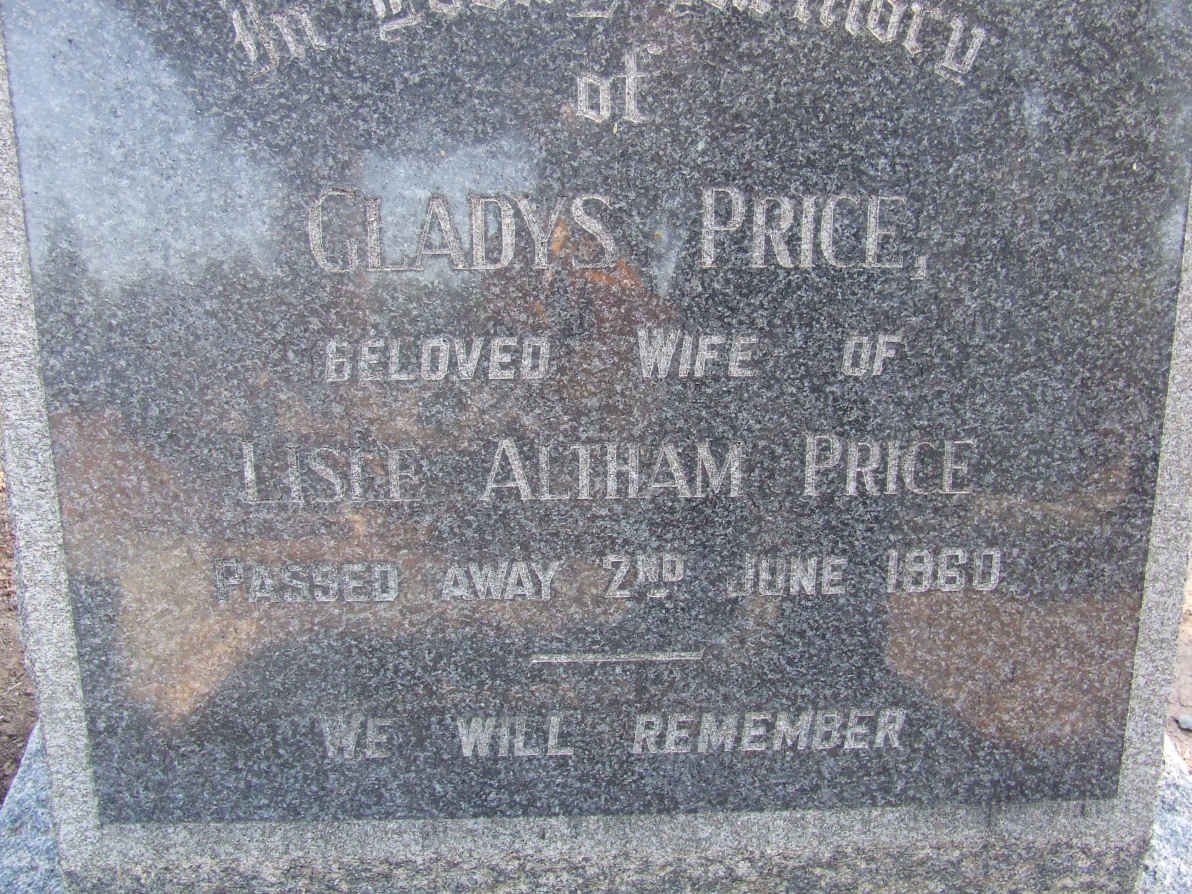 PRICE Gladys -1960