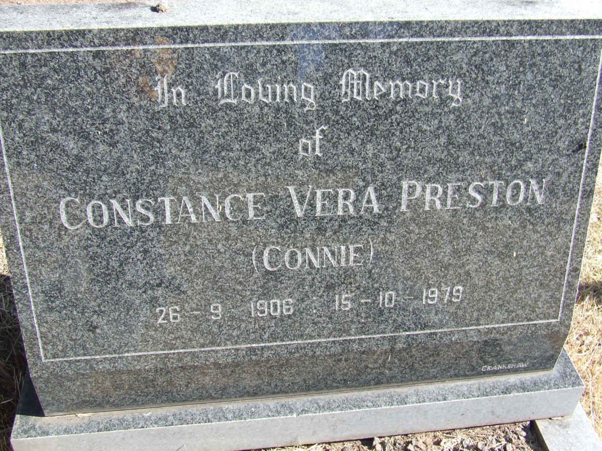 PRESTON Constance Vera 1906-1979