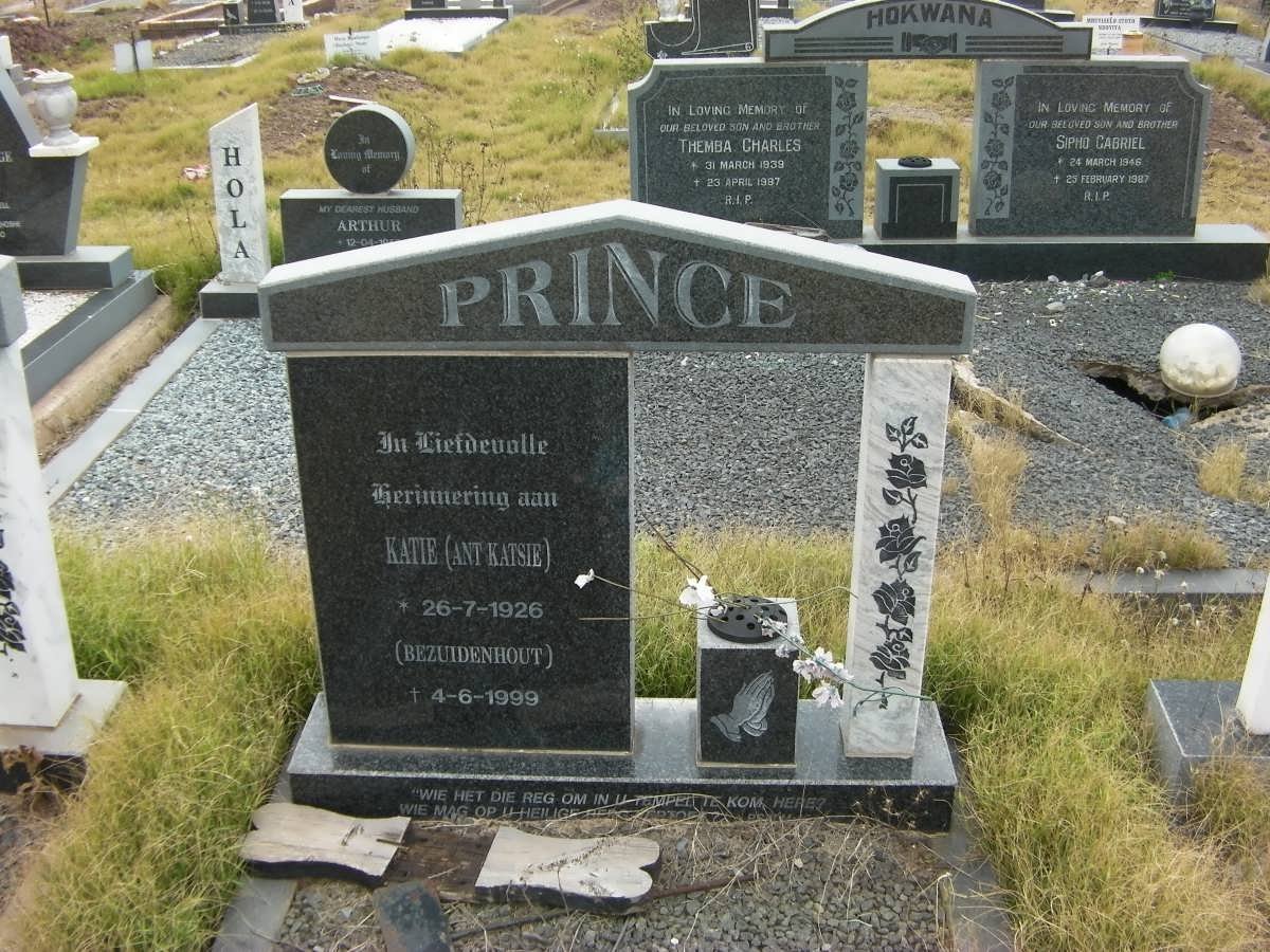 PRINCE Katie nee BEZUIDENHOUT 1926-1999
