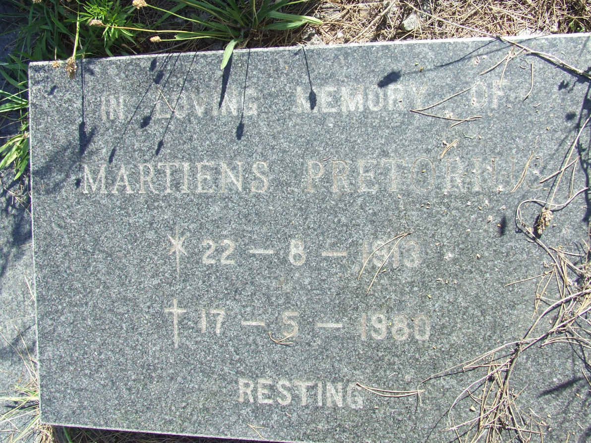 PRETORIUS Martiens 1913-1980