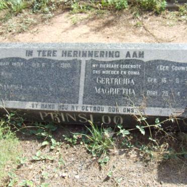 PRINSLOO P.J. 1900-1976 &amp; Gertruida Magrietha GOUWS 1902-1955