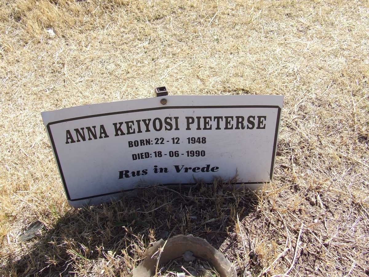 PIETERSE Anna nee KEIYOSI 1948-1990